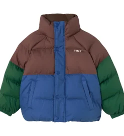 Tiny Cottons Dynejakke - Color Block - Mørkeblå