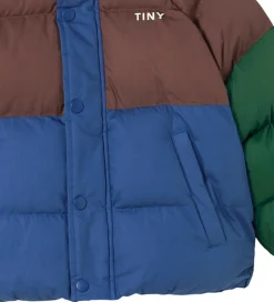Tiny Cottons Dynejakke - Color Block - Mørkeblå