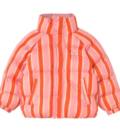 Tiny Cottons Dynejakke - Retro Stripes - Summer Red/Pink