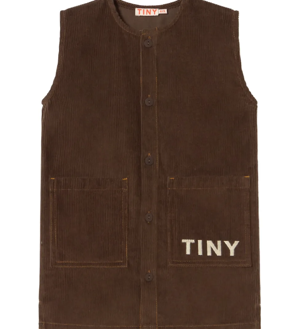 Tiny Cottons Kjole - Fløjl - Mørkebrun