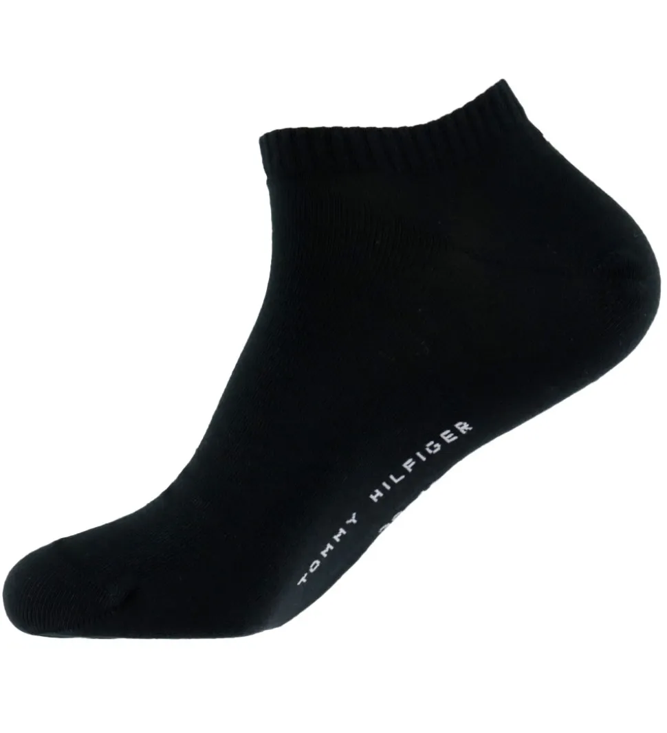 Tommy Hilfiger Ankelstrømper - 2-pak - Sort m. Blå