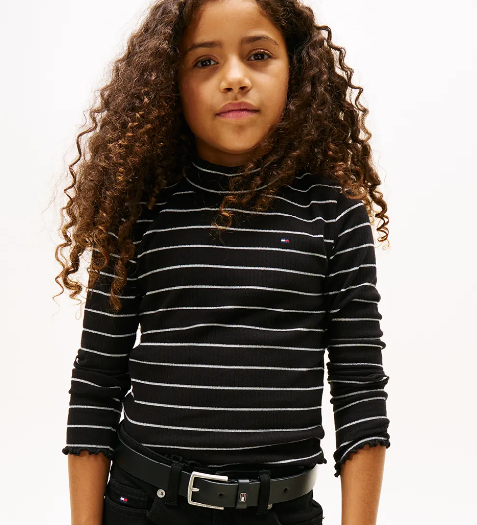 Tommy Hilfiger Bluse - Mock Neck - Black