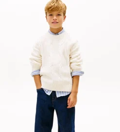 Tommy Hilfiger Bluse - Strik - Cable - Ivory Silk/White