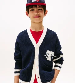 Tommy Hilfiger Cardigan - Strik - Varsity Graphic - Dark Night N