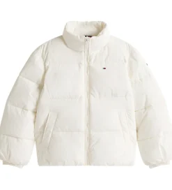 Tommy Hilfiger Dynejakke - Flag - Ivory Silk