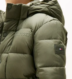 Tommy Hilfiger Dynejakke - Matt and Shine - Pewter Green