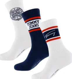 Tommy Hilfiger Strømper - 3-pak - Hvid/Navy