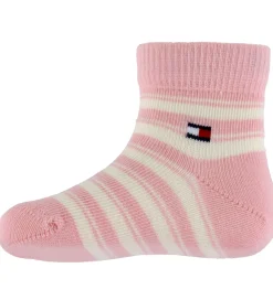 Tommy Hilfiger Strømper - 3-pak - Rosa/Hvid