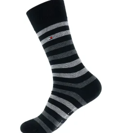 Tommy Hilfiger Strømper - 3-pak - Sort m. Grå