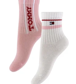 Tommy Hilfiger Strømper - 2-pak - Rosa/Hvid