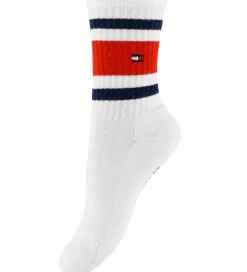 Tommy Hilfiger Strømper - 2-pak - Hvid m. Logostriber