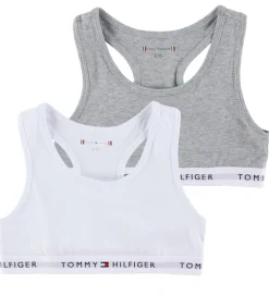 Tommy Hilfiger Toppe - 2-pak - Hvid/Gråmeleret