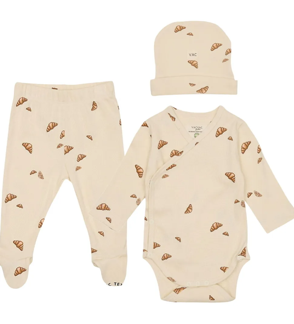 VACVAC Gaveæske - Bukser m. Fødder/Hue/Body l/æ - Rib - Croissan