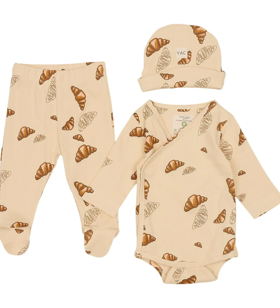 VACVAC Gaveæske - Bukser m. Fødder/Hue/Body l/æ - Rib - Croissan