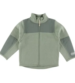 Voksi Fleecejakke - Uld - Støvet Grøn
