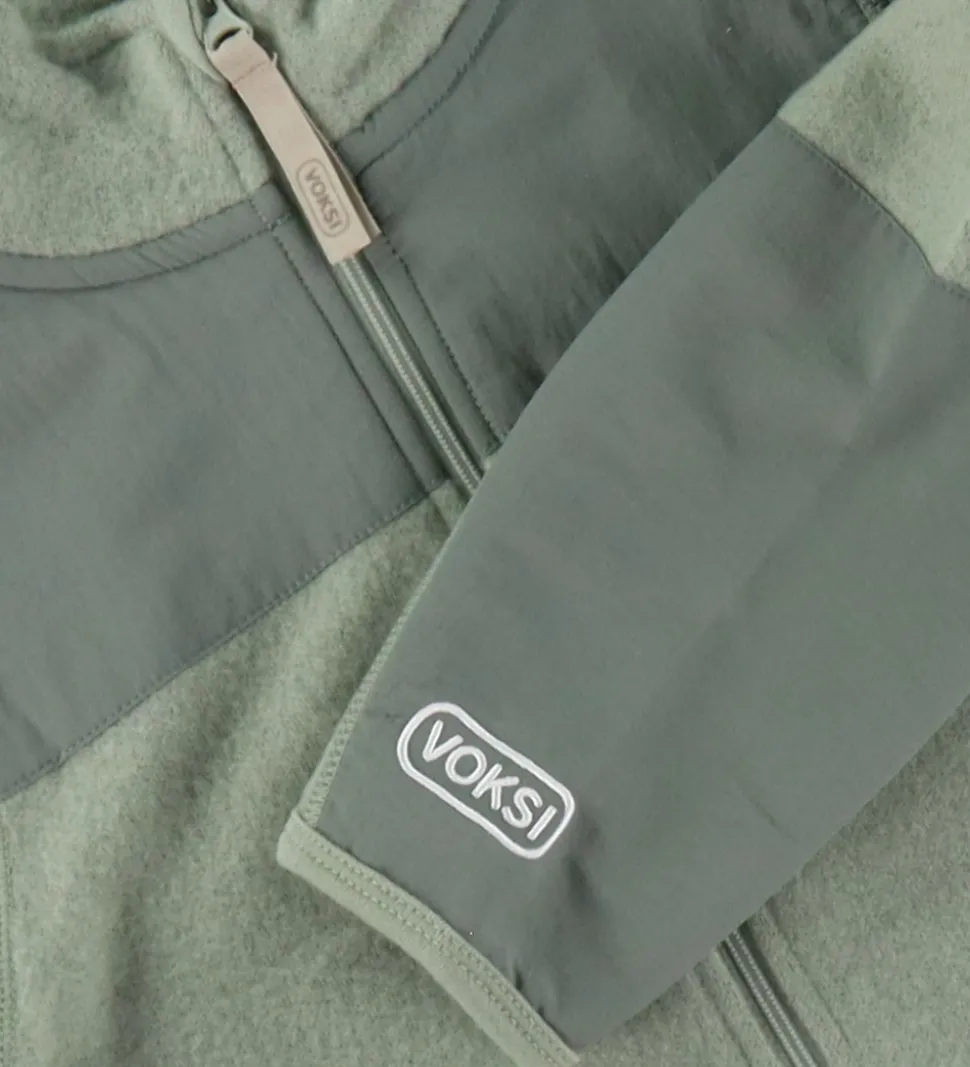 Voksi Fleecejakke - Uld - Støvet Grøn