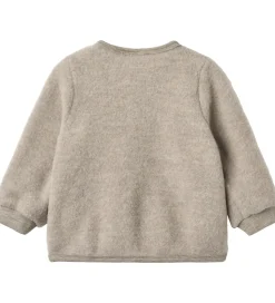 Wheat Cardigan - Uldfleece - Kari - Khaki Melange