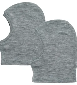 Wheat Elefanthue - 1-lags - 2-pak - Uld - Kim - Gråmeleret