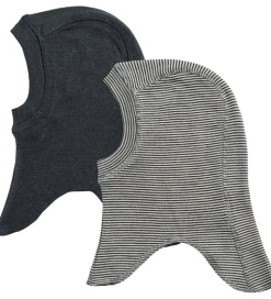 Wheat Elefanthue - Uld - 2-Pak - Felix - 1-lags - Navy Stripe