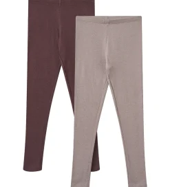 Wheat Leggings - 2-pak - Rib - Bomuld/Modal - Maddy - Purple Fud