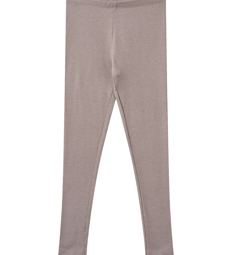 Wheat Leggings - Rib - Bomuld/Modal - Maddy - Dusty Purple