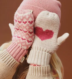 Wheat Luffer - Uld - Jacquard - Haansi - Rose m. Hjerter