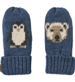 Wheat Luffer - Uld - Jacquard - Towsi - Blå m. Dyr