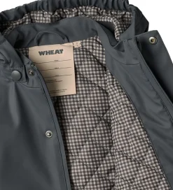 Wheat Regnjakke m. Termo - PU - Aju - Greyblue