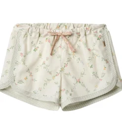 Wheat Shorts - Inger - Ivory Checked Flowers