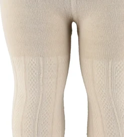 Wheat Strømpebukser - Uld - Karla - Offwhite m. Mønster