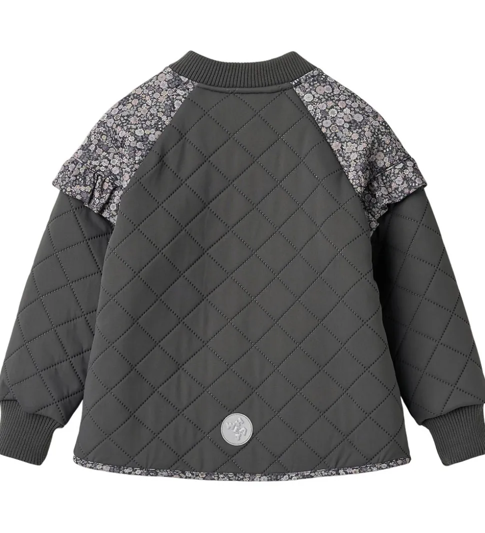 Wheat Termojakke - Ellas - Black Sea m. Blomster