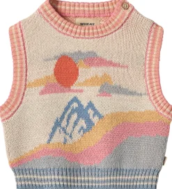 Wheat Vest - Strik - Maria - Beige/Multi